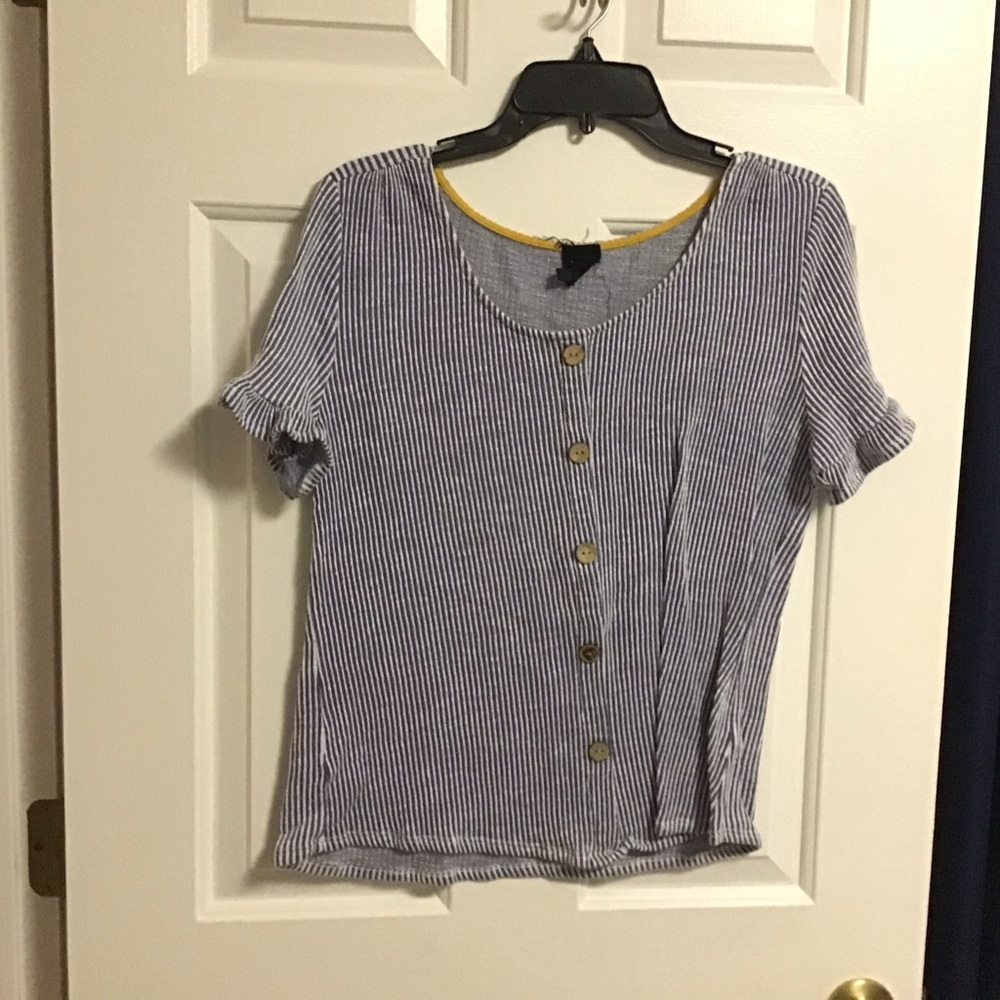 W5 Blue Striped Blouse